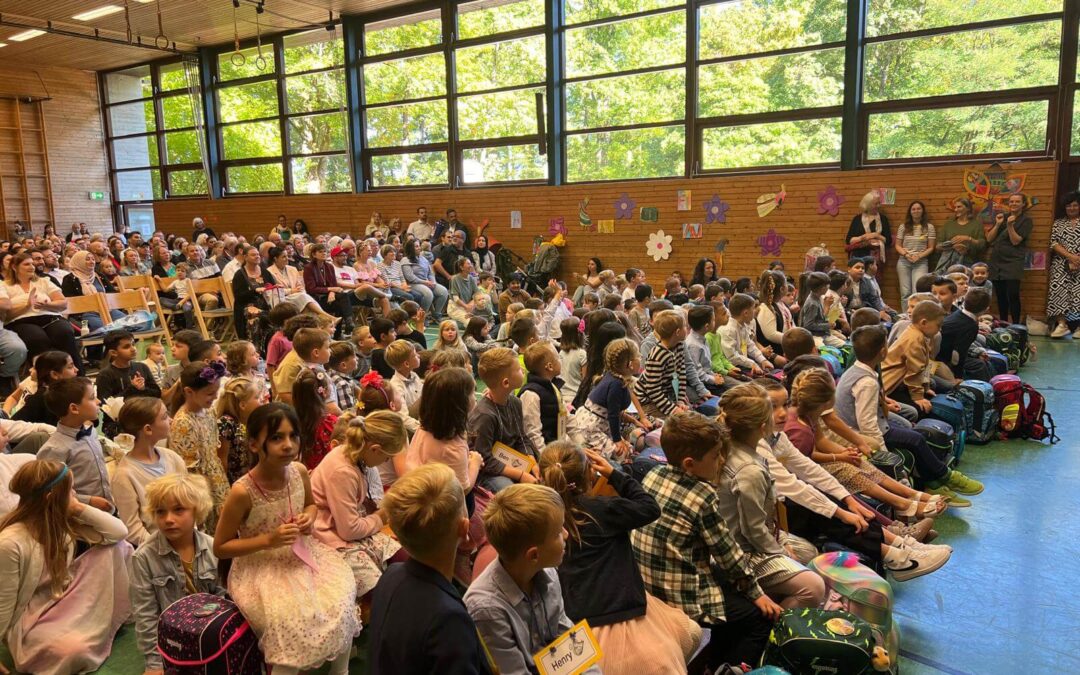 Bild von der Einschulungsfeier der Waldschule.
